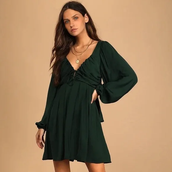 Lulus | Dresses | Forever Tied To You Emerald Green Satin Tieback Mini Dress | Poshmark Lulus | Dresses | Forever Tied To You Emerald Green Satin Tieback Mini Dress | Poshmark